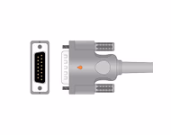 Connector for Compatible 10-lead Diagnostic(EKG) One-Piece ECG Cable with 4mm Banana end (comparable to Philips M3702A) AHA
