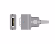 Connector for Compatible 10-lead Diagnostic(EKG) One-Piece ECG Cable with 4mm Banana end (comparable to Burdick 012-0700-00) AHA
