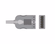Compatible 5-lead with Respiratory Rate ECG Trunk Cable AHA (comparable to Mindray 0012-00-1255-01) Reusable, Limb + Chest Lead, 2.5m, used with Mindray Mobility Leadwire SKU: ET-5001-MR-A