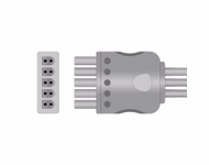 Connector for Compatible 3-lead ECG Leadwire with Snap end Molded 0.9m AHA (comparable to Mindray 0010-30-42900)