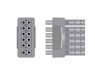 Compatible 6-lead ECG Leadwire with Snap end Individual 0.9m AHA (comparable to GE Healthcare 421930-002) SKU: EL-MQS6-90S-A