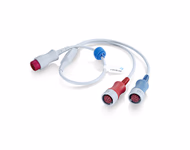 New Original PiCCO Cable, Y-Type, 12 Pin - Mindray 040-002827-00 12 Pin PiCCO Y-Type IBP Cable (for artery pressure and central venuos pressure)-short SKU: 040-002827-00