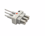Connector for Compatible 3 Lead ECG Wires with Alligator Clips, 1.0m,AHA