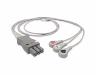 Compatible 3-lead ECG Leadwire with Snap end Molded 0.9m AHA (comparable to Mindray 0010-30-42900) Reusable, Limb Lead, Lead Type: Mindray, Shielded SKU: EL-MR3-90S-A