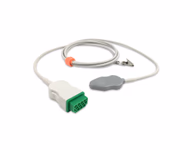 Connector for Compatible Fetal Leg Plate (DECG) Cable (2.5m) (comparable to GE Healthcare 2109005-001, Used with Kendall Spiral Electrodes)