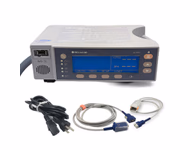 Refurbished OxiMax Pulse Oximeter with New Accessory - Nellcor N-595 with compatible adult finger sensor and spO2 adapter cable, New Batteries and Power Cords SKU: N-595-R-01