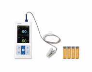 Refurbished Portable SpO₂ Patient Monitoring System PM10N with new compatible small Vet tongue clip sensor and AA batteries (4) SKU: PM10N-R-V1