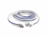 Tourniquet Hose Double Tube Blue/White Ribbon with PLC Connector Straight Tubing 4.0m SKU: TH-BD40-4949-4848