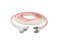 Tourniquet Hose Double Tube Red/White Ribbon with PLC Connector Straight Tubing 4.0m SKU: TH-RD40-4949-4848