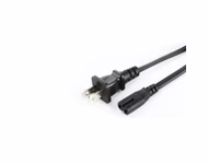 US 2 Prong 2 Pin AC Power Cord Cable for Charge Adapter 6FT 18AWG Wire SKU: TNC-PC001