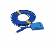 Compatible PVC Patient Return Electrode Cord 3m (comparable to Valleylab E0560) REM needle square plug to Negative Clamp SKU: TNC-PCC03