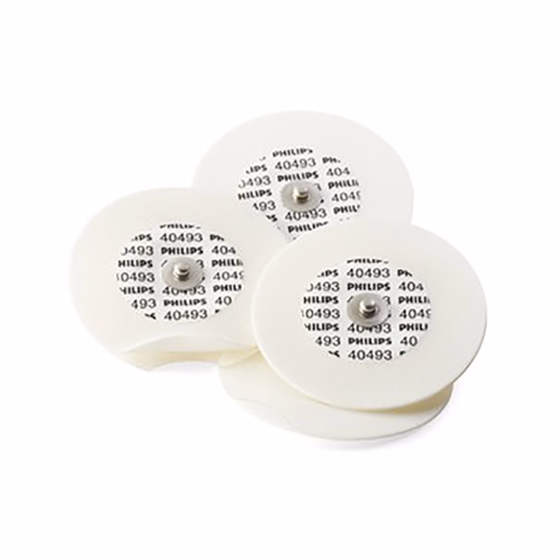 New Original Adult Foam ECG Electrode - Philips 40493E Disposable for Monitoring, Holter and Stress Testing. Wet Gel. SKU: 40493E
