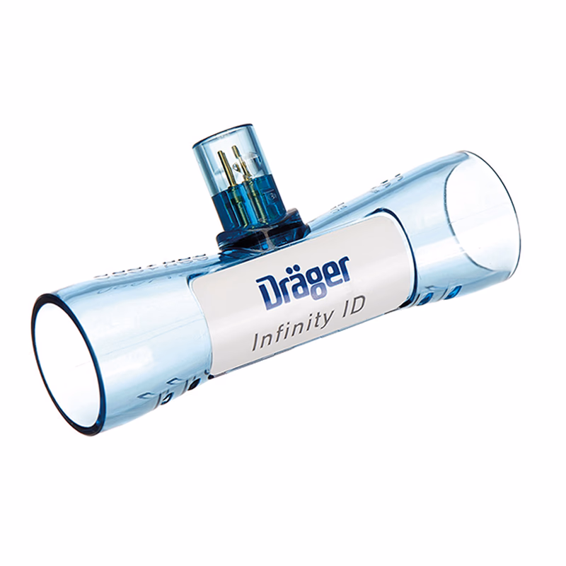 New Original Infinity ID Flow Sensor, Blue, 5 pcs/box - Draeger 6871980 for Draeger Oxylog 3000 SKU: 6871980