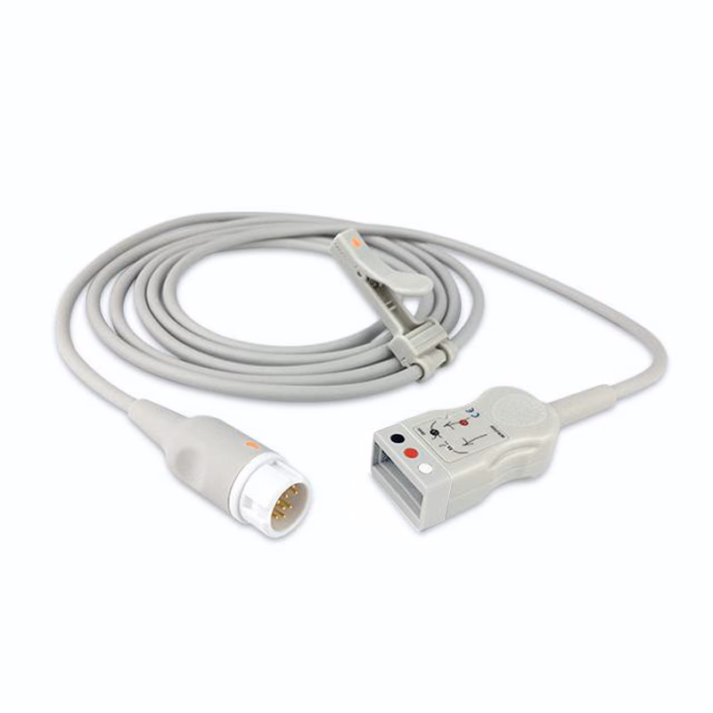 Compatible 3-lead with Defib-Proof (with Resist) ECG Trunk Cable AHA (comparable to Philips M1669A (OEM is AHA/IEC)) Reusable, 2.5m, used with Philips IntelliVue Leadwire SKU: ET-3005R-PH-A