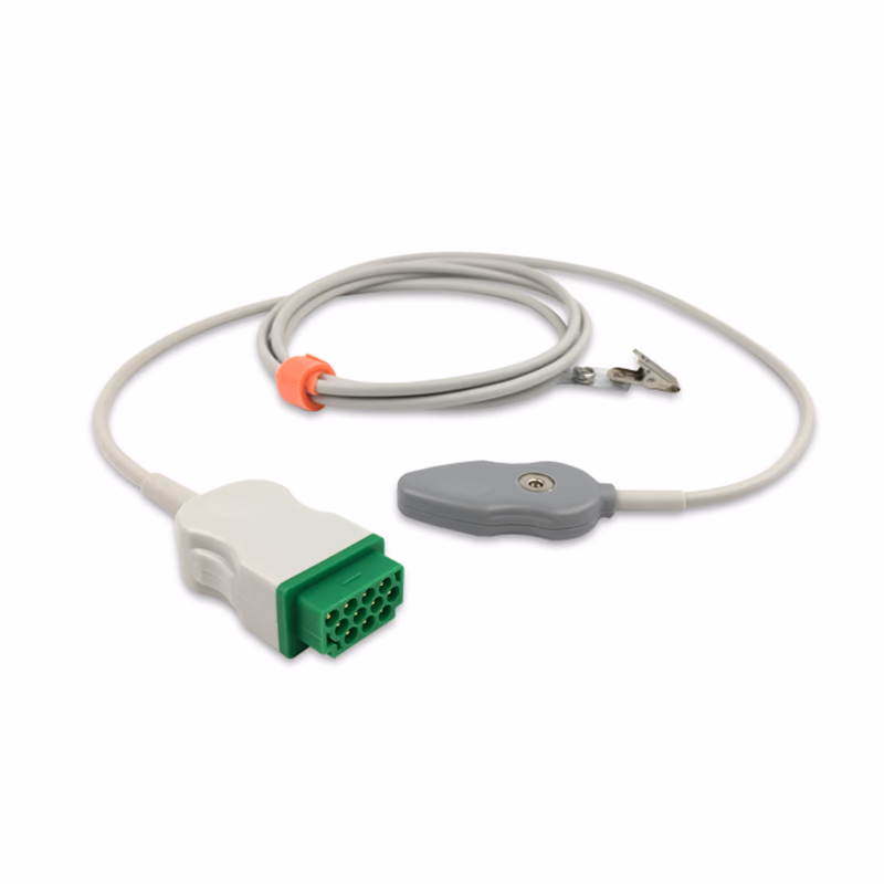 Compatible Fetal Leg Plate (DECG) Cable (2.5m) (comparable to GE Healthcare 2109005-001, Used with Kendall Spiral Electrodes)  SKU: FDELA-GE01-SKE