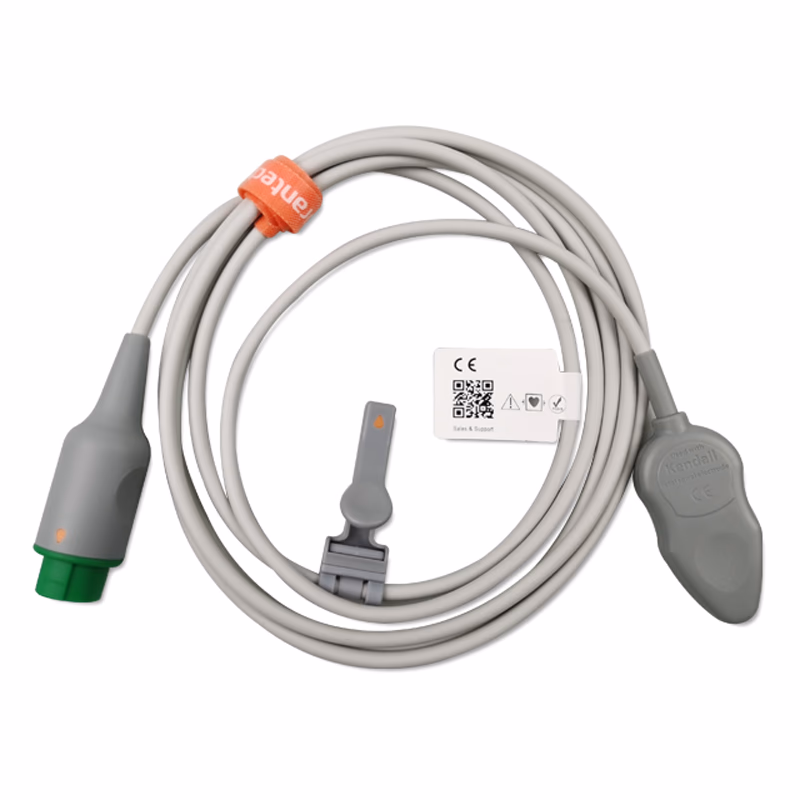 Compatible Fetal Leg Plate (DECG) Cable (2.5m) (comparable to Huntleigh ACC-OBS-066, Used with Kendall Spiral Electrodes)  SKU: FDELA-HL01-SKE