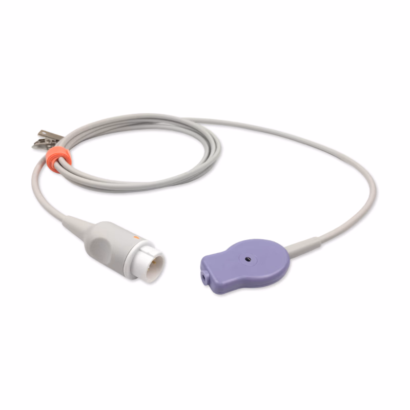 Compatible Fetal Leg Plate (DECG) Cable (2.5m) (comparable to Huntleigh ACC-OBS-023, Used with Qwik Connect Plus Spiral)  SKU: FDELA-HL02-SGE