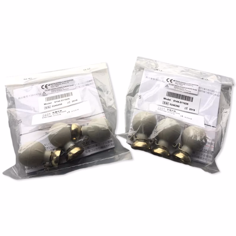 New Original Chest Electrode, Silicon Rubber - Nihon Kohden H041A 1 Set/ 6 Pcs,Anschluss Ø 3mm Stiftstecker,only be used for 3.0 Metal Core Wires SKU: H041A