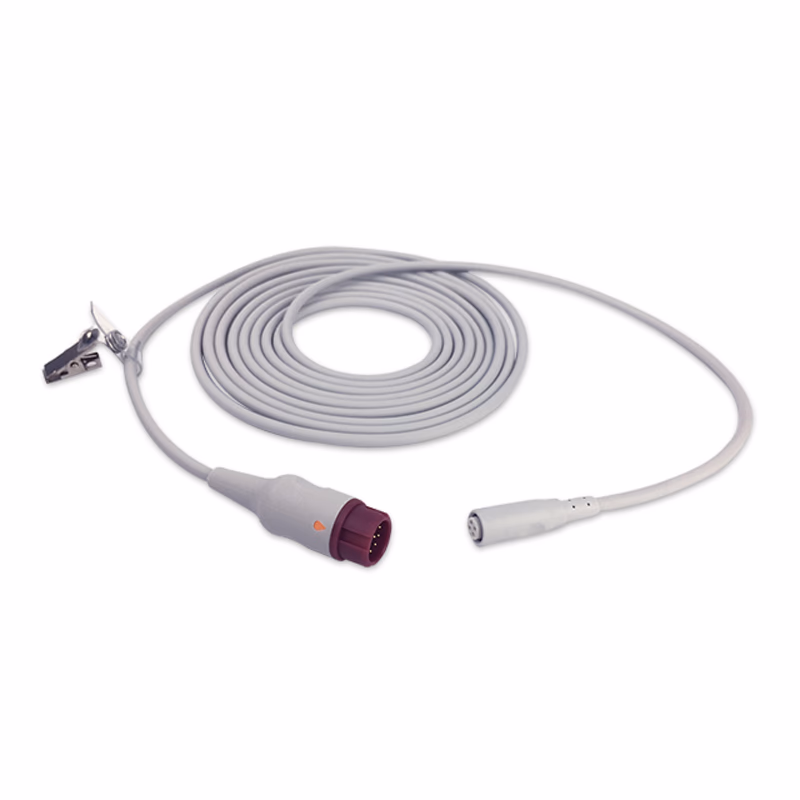 Compatible IBP Adapter Cable (comparable to Philips M1634A, used with B.Braun, Transducer) Reusable, 4.0m SKU: IBP-PH-BB40