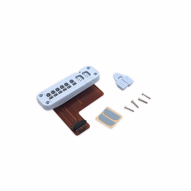Compatible ECG Lead Wire Block & Flex Cable (Blue) Kit (comparable to GE Healthcare 13096, for use with ApexPro CH/T14) 1 Kit/Bag SKU: KLN-012B