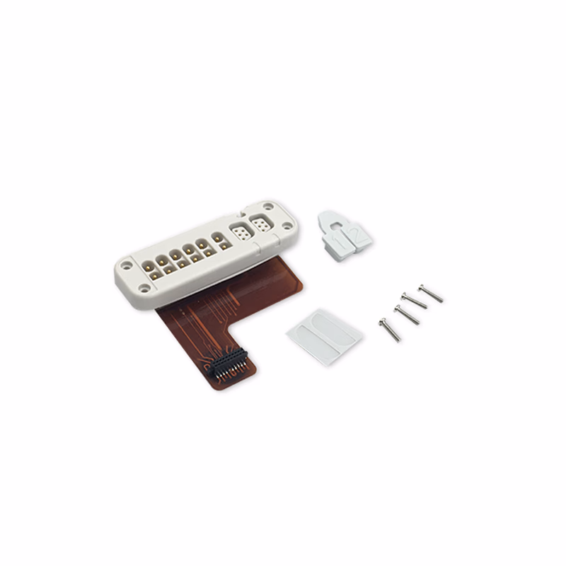 Compatible ECG Lead Wire Block & Flex Cable (White) Kit (comparable to GE Healthcare 13302, used for ApexPro) 1 Kit/Bag SKU: KLN-012G