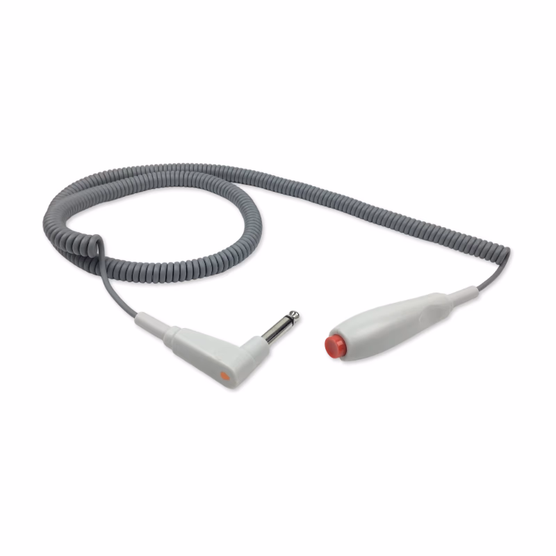 Nurse Call Cable(Normally Open) , coiled 6.35mm plug,3.0m  SKU: NCCN-003-10