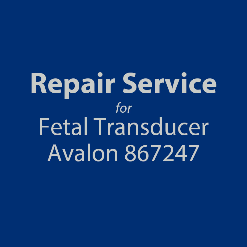 Repair service for Fetal Transducers - Philips 867247 Repair with brand new replacement parts and calibrated. SKU: R3403