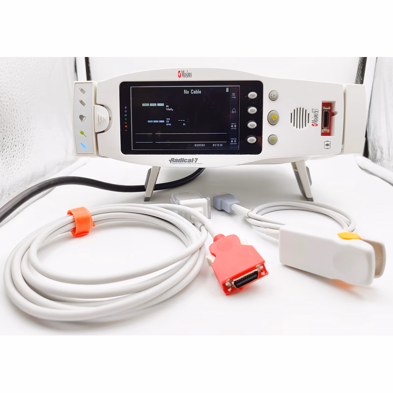 Refurbished Pulse CO-Oximeter Base RDS-1 with New Accessory - Masimo Radical-7 with new compatible adult finger sensor and spO2 adapter cable and Refurbished OEM base RDS-1 SKU: Radical-7-R(RDS-1)-01