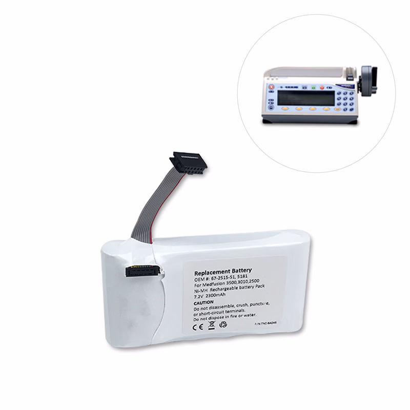 Compatible Ni-MH Battery, 7.2V, 2300mAh (comparable to Smiths Medical 67-2515-51) for Smiths Medfusion 3500, 3010/3010A SKU: TNC-BA046