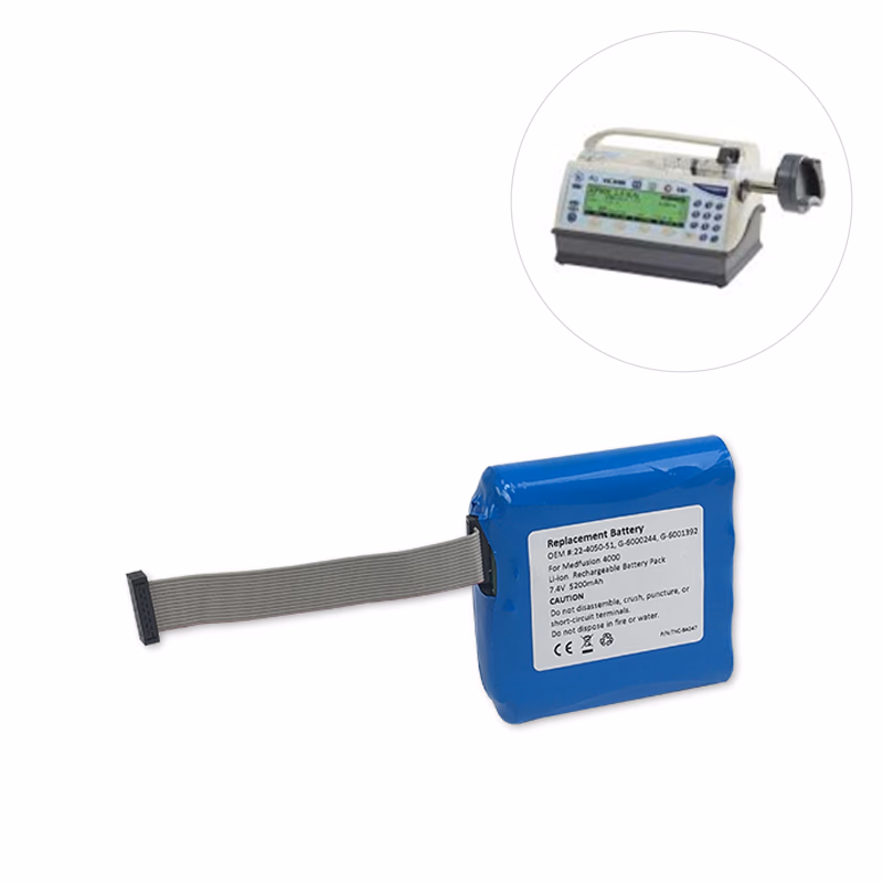 Compatible Li-ion Battery, 7.4V, 5200mAh (comparable to Smiths Medical 22-4050-51) for Smiths Medical Medfusion 4000 Syringe Pump SKU: TNC-BA047