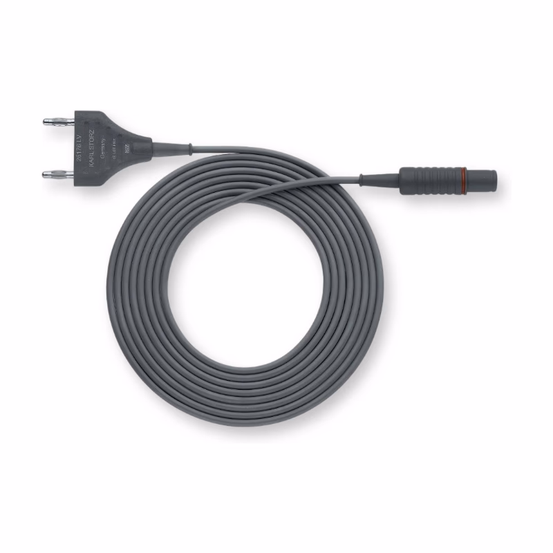 Compatible Bipolar silicon High Frequency Cable, 3m (comparable to Karl Storz 26176LV) 2-pin( 28.58mm Distance) to 4mm female SKU: TNC-HFC08