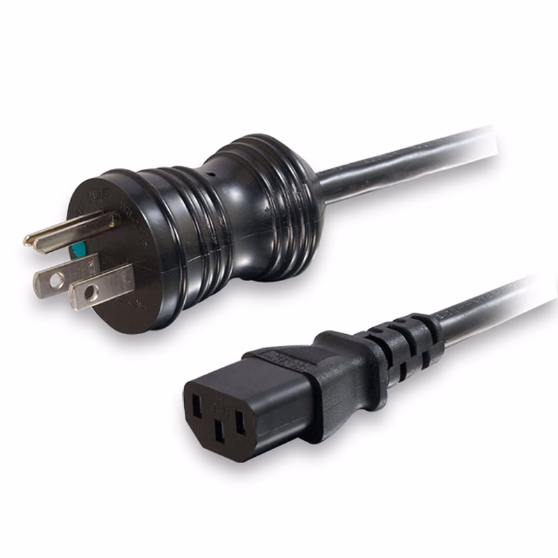Hospital-Grade Power Cord, NEMA 5-15P to IEC320 C13 Straight Angle, Green Dot, 10ft, SJT 18/3 AWG, 10A 125VAC, Black Jacket, Black Connectors Used in Hospitals and Other Medical Settings for Upgrading or Replacing Power Cords for PCs/ Monitors/ Infusion Pumps/ Medical Carts/ Hospital Beds/ ECG/ EKG/ EEG/ Incubtors/ Defibrillators/ Exam Lights/ Procedure Lights and More. They are UL Certified to be Safe and Reliable for Use in Demanding Hospital Environments SKU: TNC-HPC022