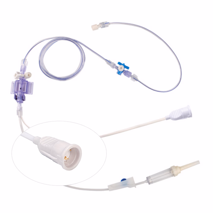 Compatible IBP Transducer (comparable to B.D. 6000-10-02107) Disposable SKU: TNC-IBPT-BD