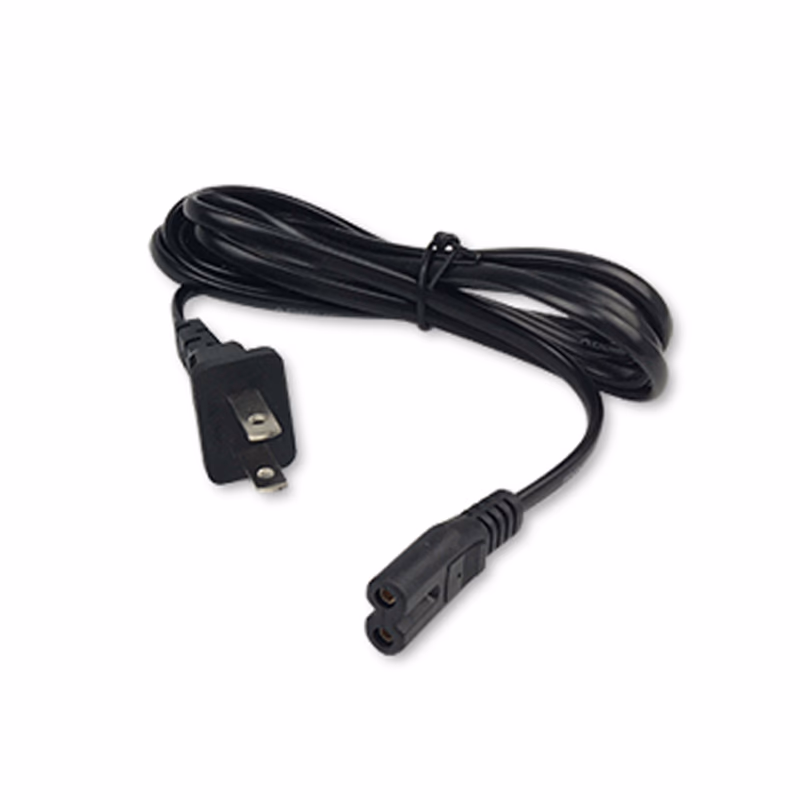US 2 Prong 2 Pin AC Power Cord Cable for Charge Adapter 6FT 18AWG Wire Length: 6 ft.
Color: Black
AWG: 18 AWG
Standards: UL/ETL SKU: TNC-PC001