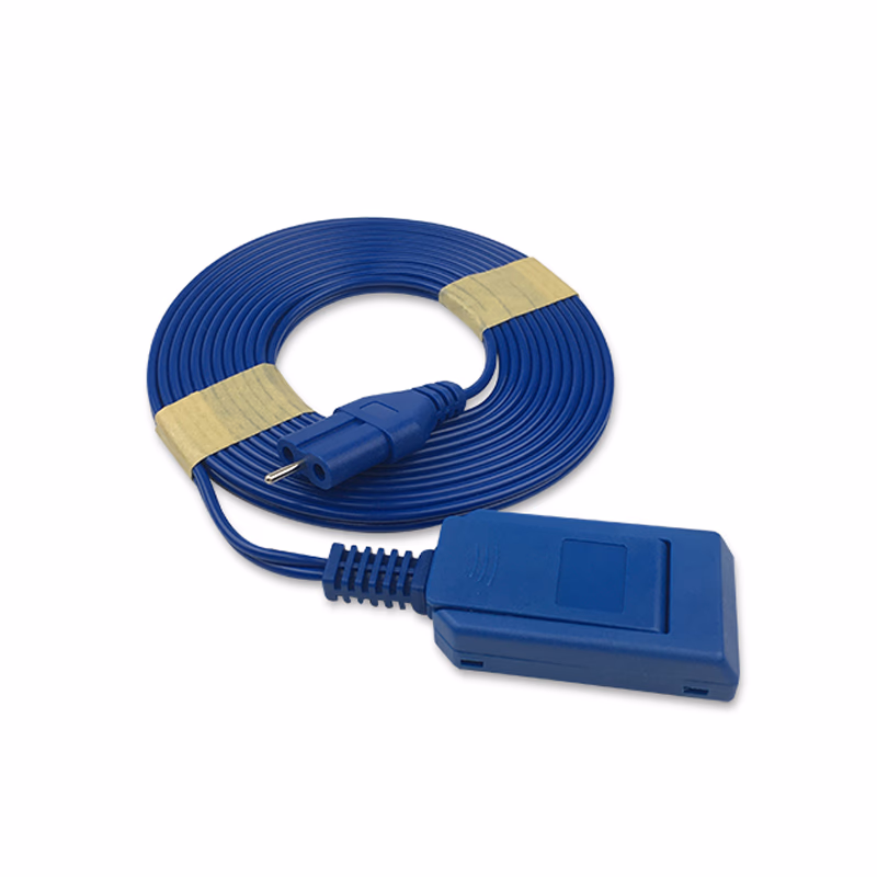 Compatible PVC Patient Return Electrode Cord 3m (comparable to Bovie A1252C) REM needle plug to Negative Clamp SKU: TNC-PCC01