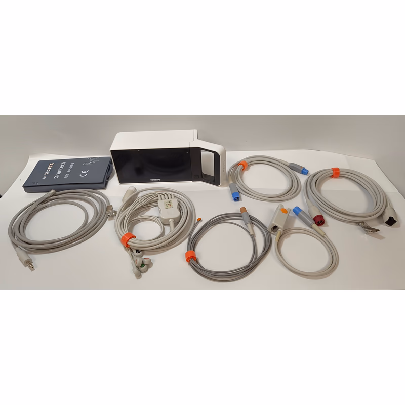 Refurbished Fast SpO2 Transport Patient Monitor, Old Version NIBP Connector (6.0mm Inside Diameter)), with New Compatible Accessory - Philips IntelliVue X3 with new Compatible accessories (SPO2,ECG, TEMP,NIBP,IBP),1Set/Box SKU: X3-opt.1-R-05