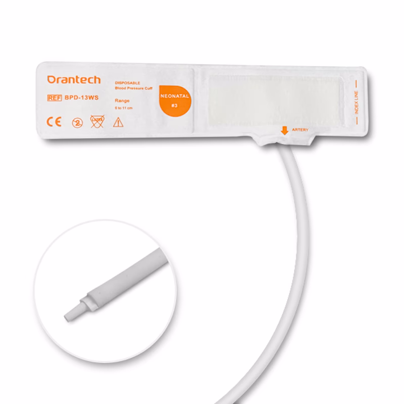 Veterinary#3(6-11cm) 1-Tube White BP Cuff with Male Luer Slip Non-woven Fiber Disposable, Tubing/ 20cm SKU: BPDV-13WS-W05P