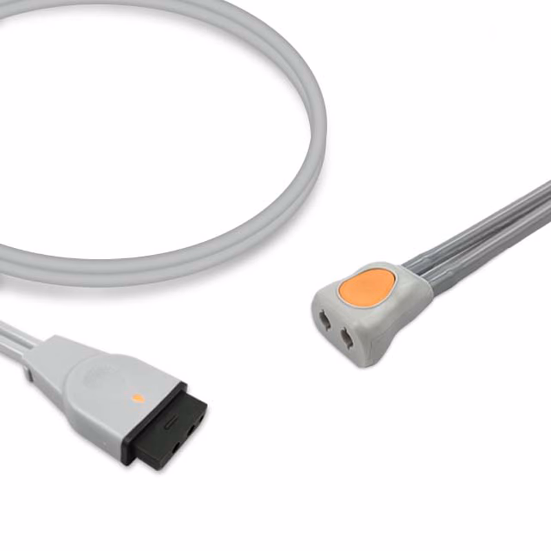 Compatible Adult/Pediatric 2-Tubes BP Air Hose, 1.2m (comparable to GE Healthcare 2058203-001, use with: 2-Tube DINACLICK Cuff)  SKU: BPH-AD12-14A-32