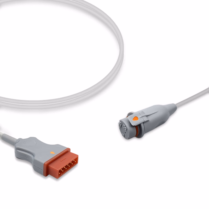 Compatible IBP Adapter Cable (comparable to GE Healthcare 2016995-001, used with B.D., Transducer) Reusable, 4.0m SKU: IBP-MQ-BD40
